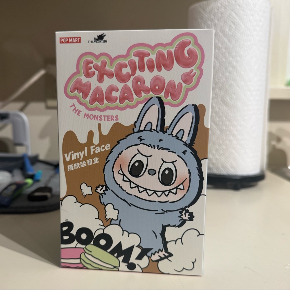 Popmart The Monster’s Exciting Macaron Labubu in Soymilk. NEW IN BOX